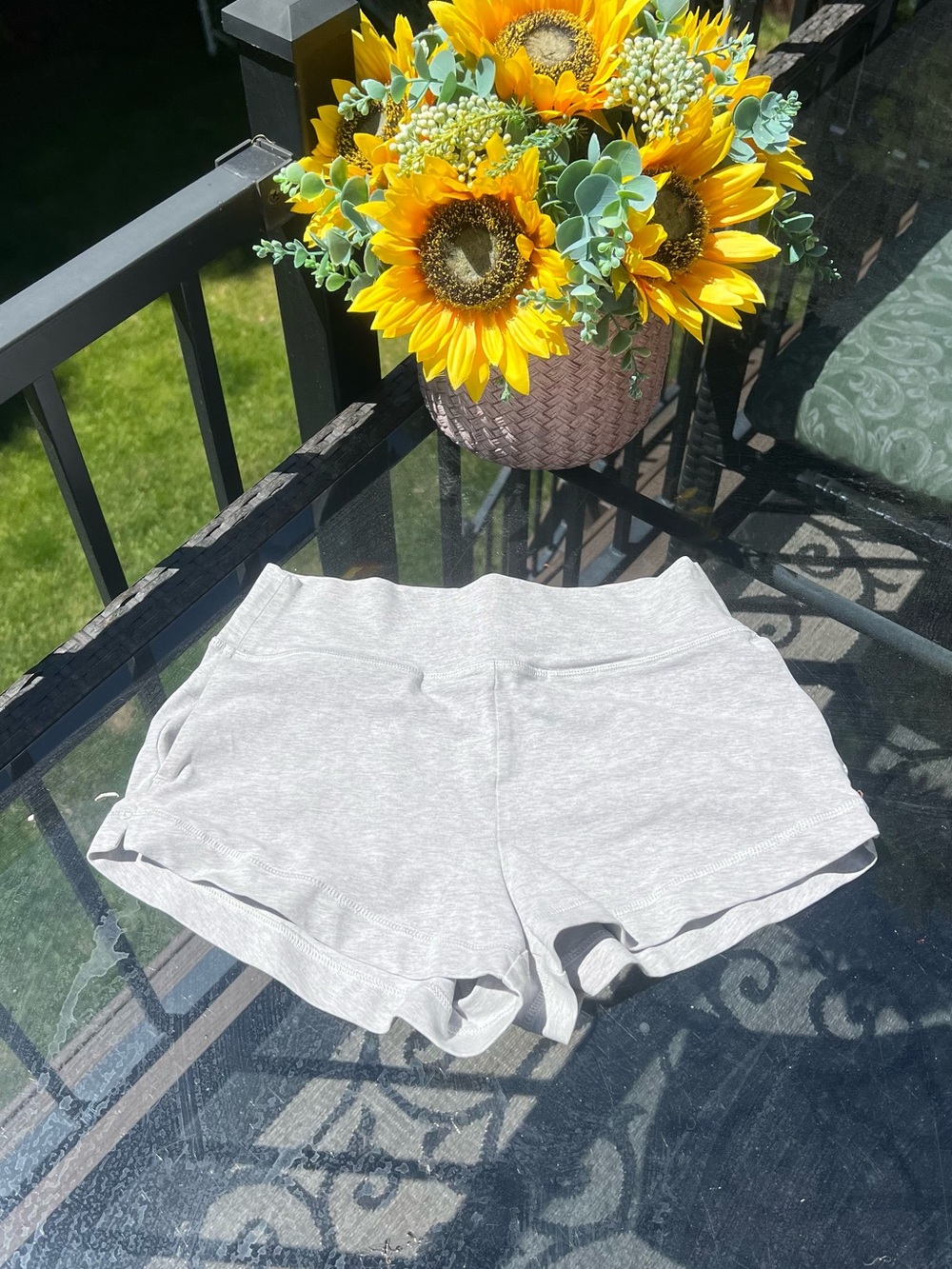 Athleta Heather Gray Girls' Stretch Lounge Shorts